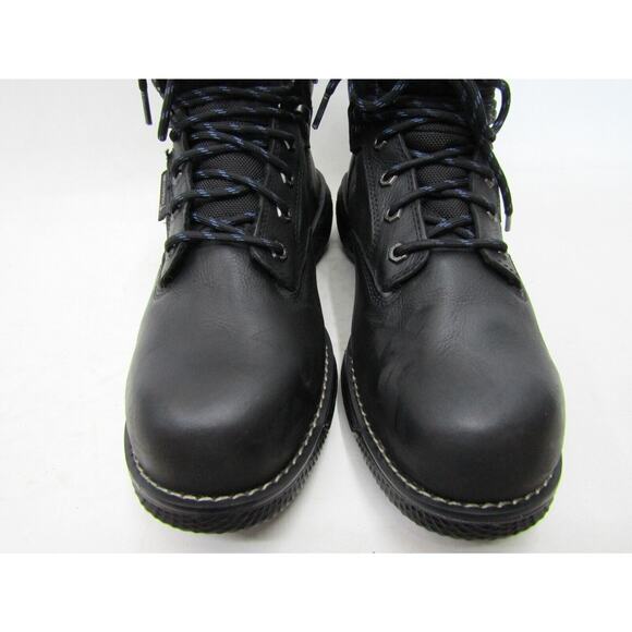 Wolverine Mens Sz 11.5 Black Leather Composite Toe Laces Comfort Work Ankle Boot main image 10